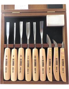 NAREX Dłuta i noże rzeźbiarskie STANDARD zestaw 10 cz. w kasecie (894813) 2