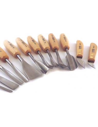 NAREX Dłuta i noże rzeźbiarskie STANDARD zestaw 12 cz. w kasecie (894850)