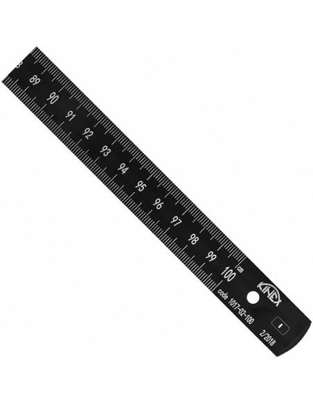 KINEX Przymiar półsztywny czarny 500mm INOX klasa I (1017-02-050)