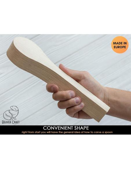 Beavercraft Drewno lipa do rzeźbienia łyżki formatka B1