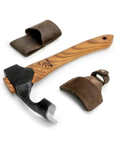 Beavercraft Ciosło wklęsłe z etui skórzanym i zawiesiem AX2