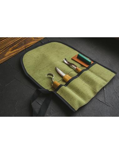 Beavercraft Zestaw do rzeźbienia łyżek i kuks (3 narzędzia i akcesoria polerskie) S38