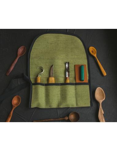 Beavercraft Zestaw do rzeźbienia łyżek i kuks (3 narzędzia i akcesoria polerskie) S38