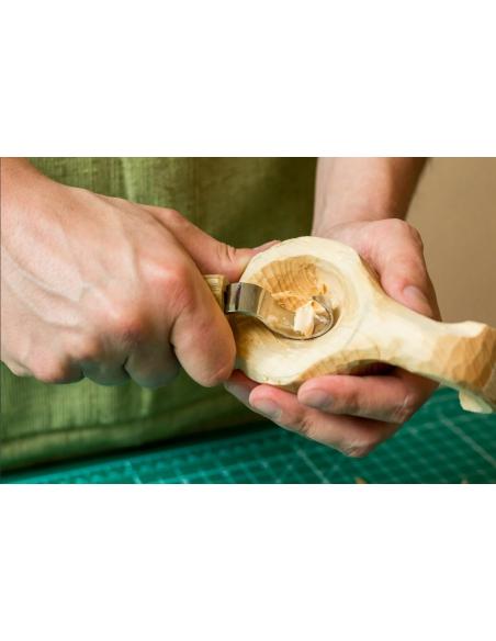 Beavercraft Zestaw do rzeźbienia łyżek i kuks (3 narzędzia i akcesoria polerskie) S38