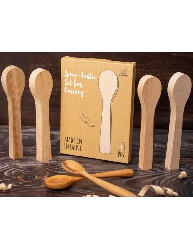 Beavercraft Drewno wiąz, morela, klon, olcha do rzeźbienia łyżki formatka BB3