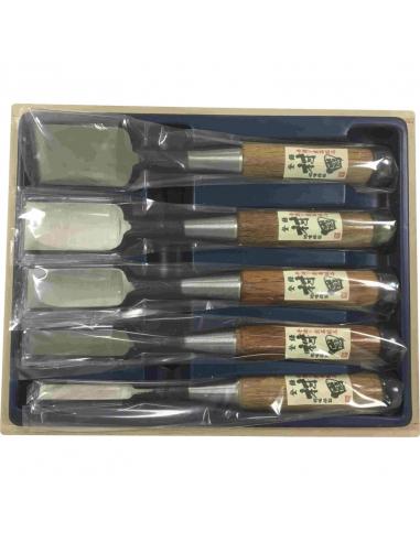 Dłuta japońskie premium MURAKUNI 9, 15, 24, 30, 36 mm zestaw  108072