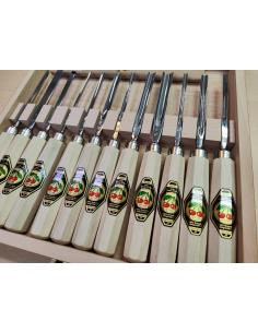 KIRSCHEN Zestaw dłuta rzeźbiarskie 12 szt + kamienie 4 szt (3154000)