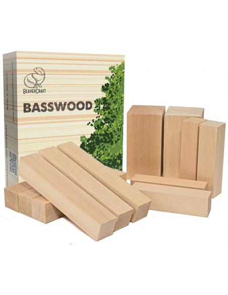 Beavercraft Drewno lipa zestaw 12 klocków BW12