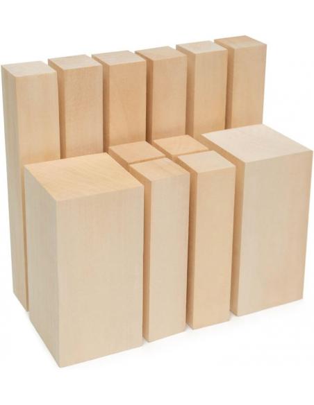 Beavercraft Drewno lipa zestaw 12 klocków BW12