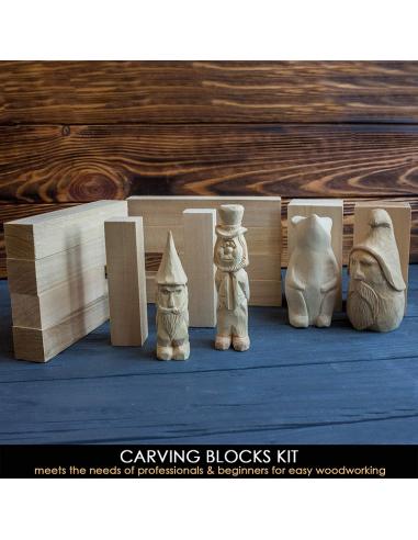 Beavercraft Drewno lipa zestaw 12 klocków BW12