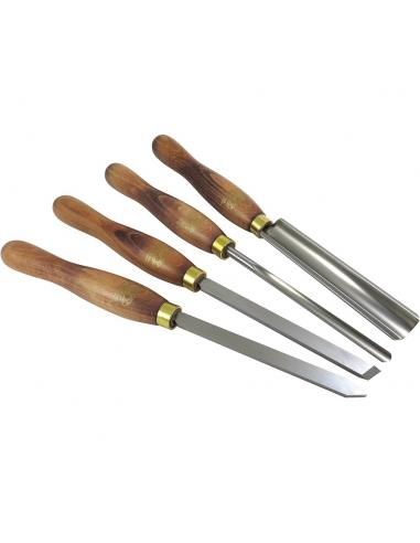 Noże tokarskie zestaw 4 szt CROWN HSS (280A)