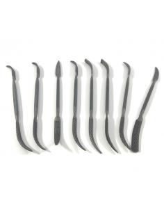 CORRADI Pilniki rzeźbiarskie do drewna, kamienia 190mm zestaw 8szt (790-190-2)