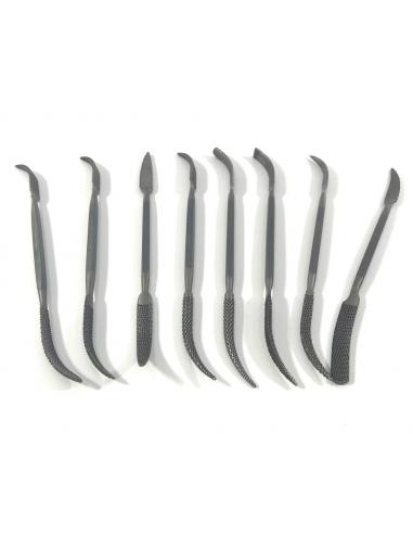 CORRADI Pilniki rzeźbiarskie do drewna, kamienia 190mm zestaw 8szt (790-190-2)