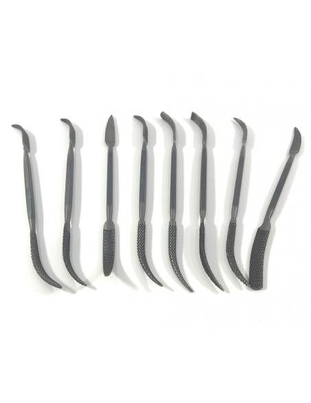 CORRADI Pilniki rzeźbiarskie do drewna, kamienia 190mm zestaw 8szt (790-190-2)