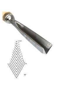 KIRSCHEN Dłuto rzeźbiarskie proste typu V profil 41 szerokość 14mm (3141014) 2