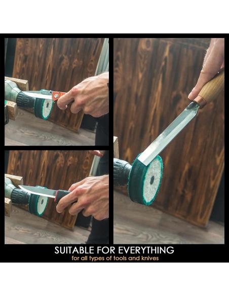 Beavercraft tarcza polerska do elektronarzędzi do ostrzenia i polerowania dłut, noży PW2