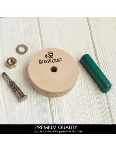 Beavercraft Tarcza polerska skórzana PW1