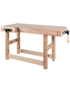 PINIE Stół stolarski z 2 imadłami PROFI I/I 1500 blat 12cm