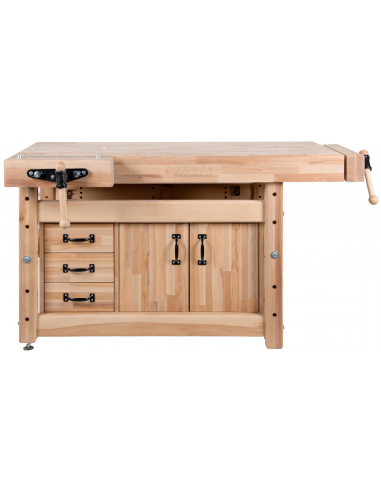 PINIE Stół stolarski z 2 imadłami PROFI I/I 1500 blat 12cm