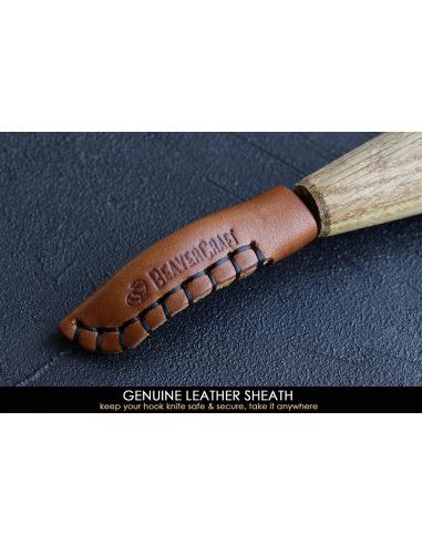 Beavercraft Nóż do łyżek rzeźbiarski 60 mm SK4S z pokrowcem