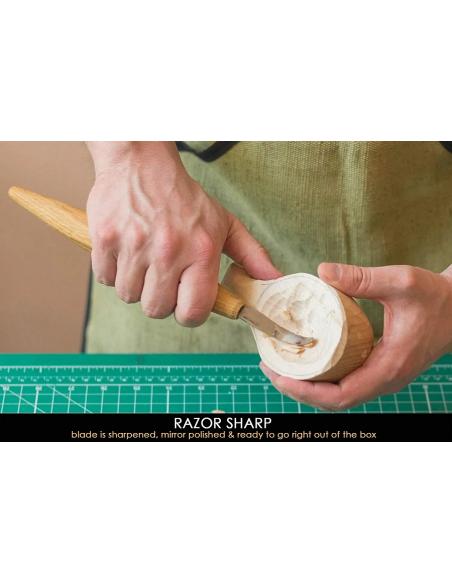 Beavercraft Nóż do łyżek rzeźbiarski 60 mm SK4S z pokrowcem