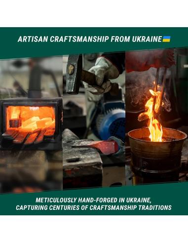 Beavercraft Ciosło wklęsłe z etui skórzanym i zawiesiem AX2