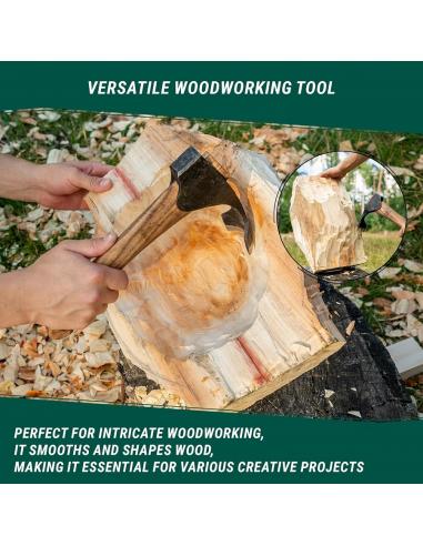 Beavercraft Ciosło wklęsłe z etui skórzanym i zawiesiem AX2