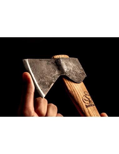 Gownia toporka biwakowego rzeźbiarskiego z etui skórzanym AX1Head