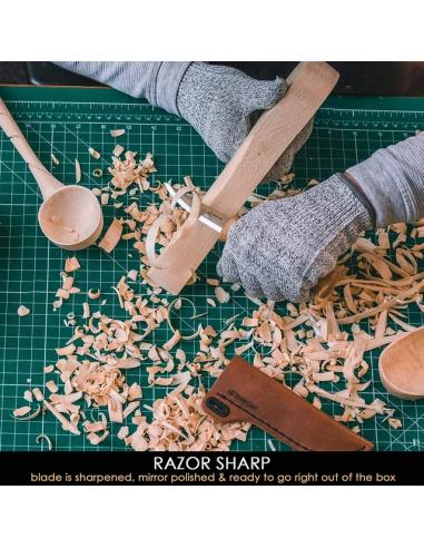 BeaverCraft Nóż rzeźbiarski z długim ostrzem i etui C4S