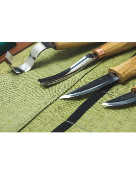 Beavercraft Zestaw do rzeźbienia 4 szt noże, nóż do łyżek, , dłuto S43Book