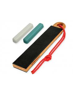 Beavercraft Dwustronna polerka ze skóry na drewnie z pastmi polerskimi LS9P2