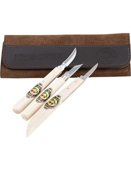 KIRSCHEN Noże snycerskie zestaw 3szt w etui (3307000)