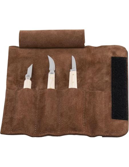 KIRSCHEN Noże snycerskie zestaw 3szt w etui (3307000)