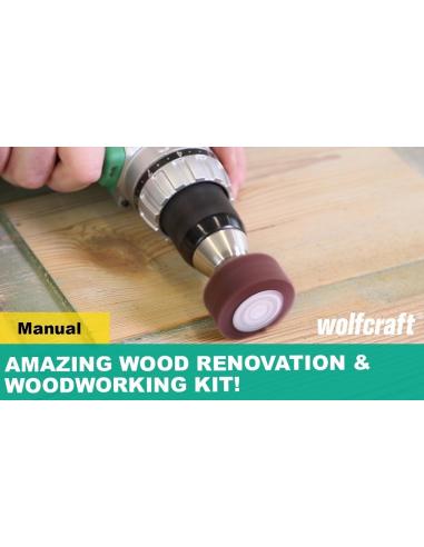 Wolfcraft Zestaw do obróbki drewna i renowacji mebli 7-cz.  5642000