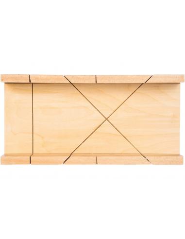 PINIE Skrzynka uciosowa drewniana bukowa 400x160x50mm