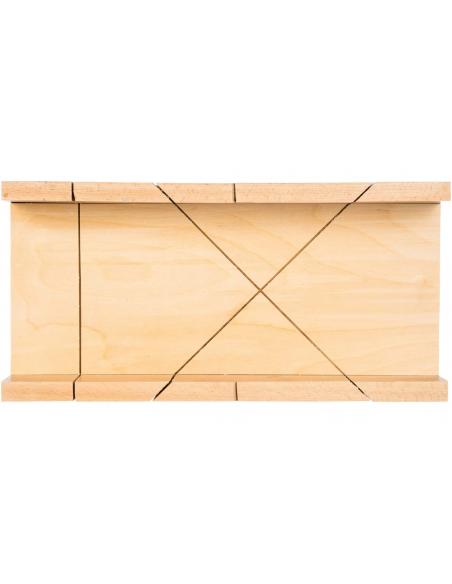 PINIE Skrzynka uciosowa drewniana bukowa 400x160x50mm