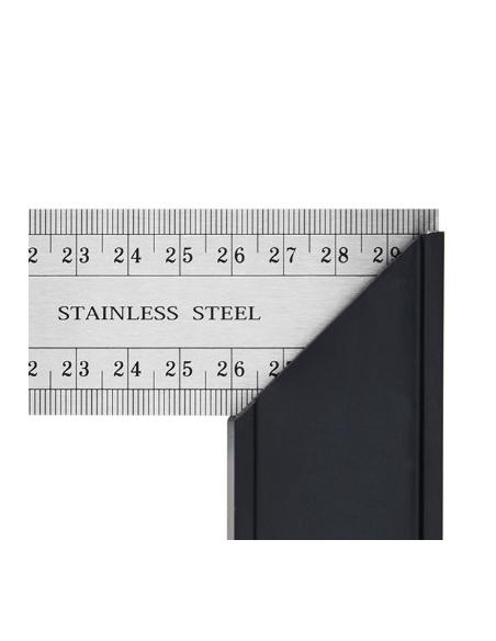 SHINWA kątownik ze skalą i stopką 30x13cm 45 st 62308