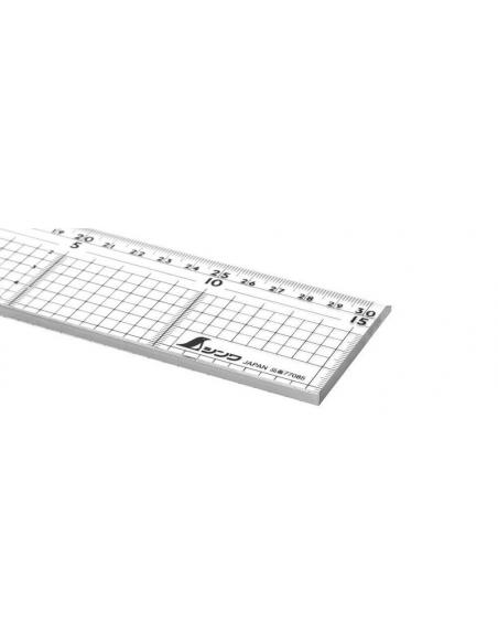 SHINWA Liniał akrylowy 30cm (77085)