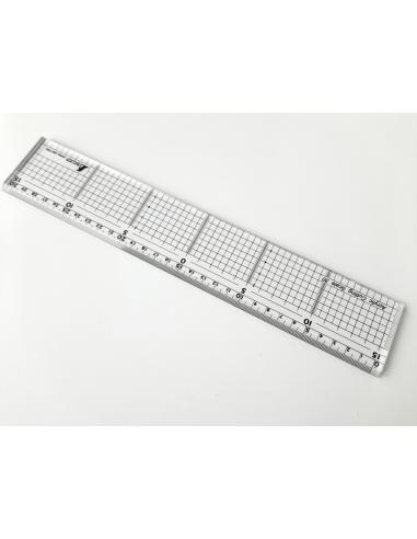 SHINWA Liniał akrylowy 30cm (77085)