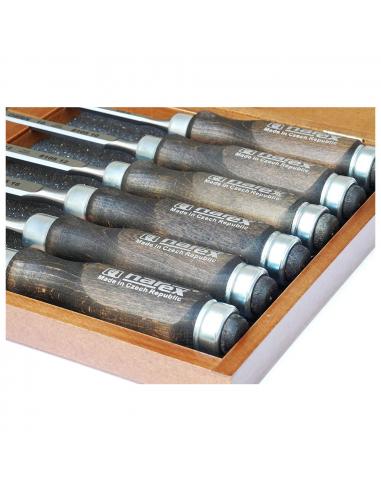 NAREX Dłuta stolarskie WOOD LINE bejcowane zestaw 6 szt 853053