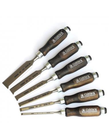 NAREX Dłuta stolarskie WOOD LINE bejcowane zestaw 6 szt 853053