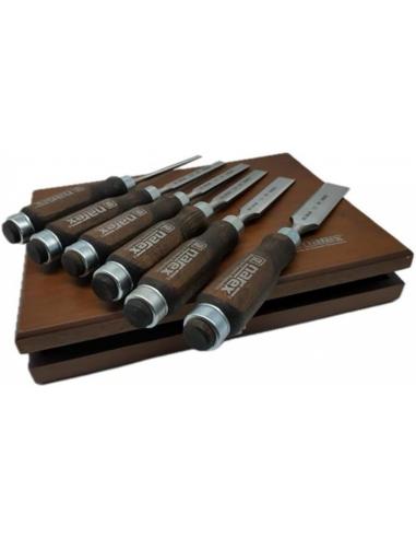 NAREX Dłuta stolarskie WOOD LINE bejcowane zestaw 6 szt 853053