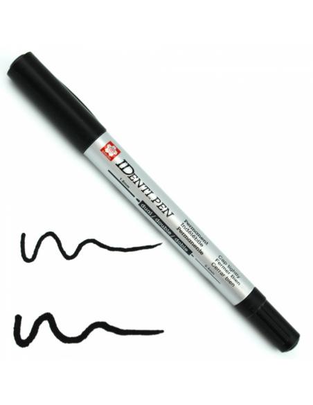 Marker dwustronny cienki-gruby czarny IDenti-Pen Sakura