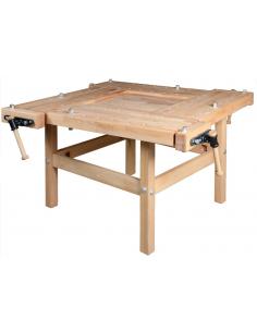 PINIE Stół stolarski z 4 imadłami SCHOOL3 blat 8cm 2