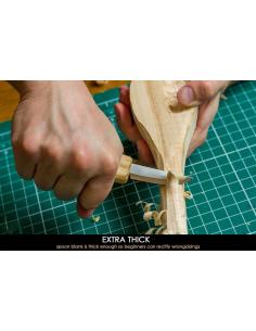 Beavercraft Drewno czereśnia do rzeźbienia łyżka duża formatka B10 2