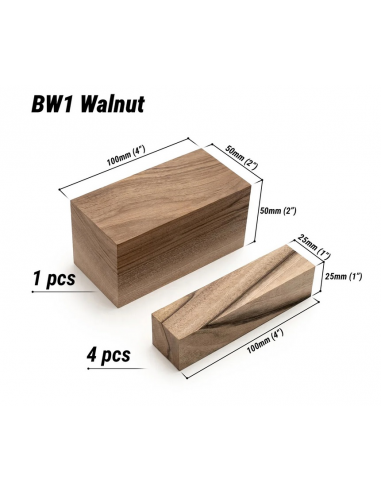 Beavercraft Drewno orzech zestaw 5 klocków BW1 Walnut