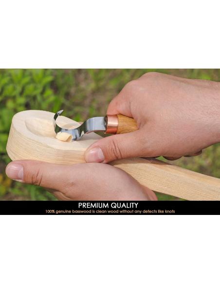 Beavercraft Drewno lipa do rzeźbienia łyżki formatka B1