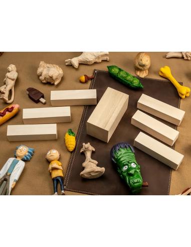 Beavercraft Drewno lipa zestaw 7 klocków BW7