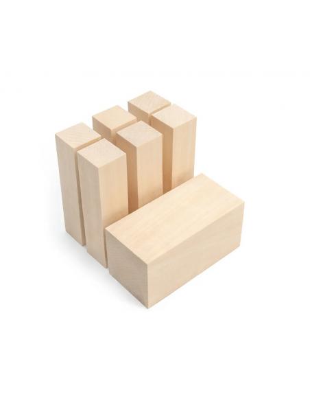 Beavercraft Drewno lipa zestaw 7 klocków BW7