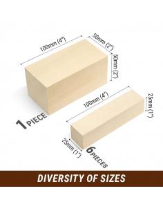 Beavercraft Drewno lipa zestaw 7 klocków BW7 2